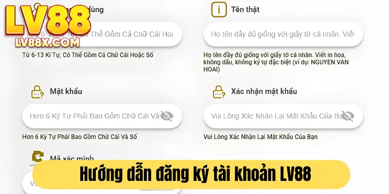 Hướng dẫn chi tiết cách đăng ký tài khoản LV88 