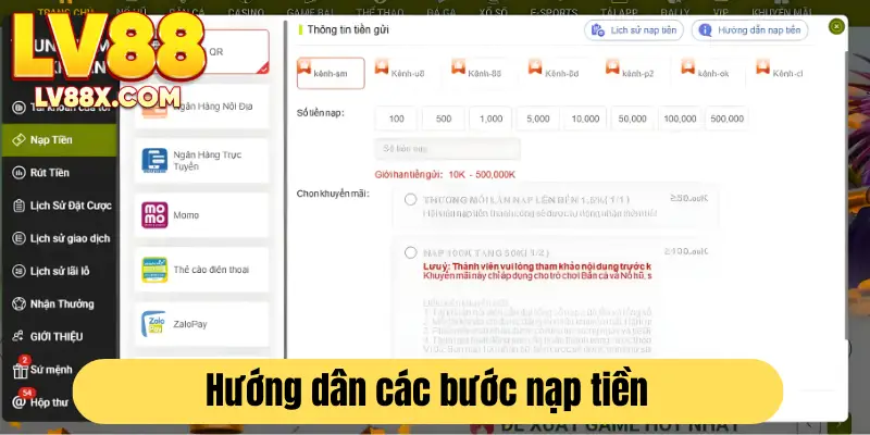 Chi tiết các bước nạp tiền siêu đơn giản